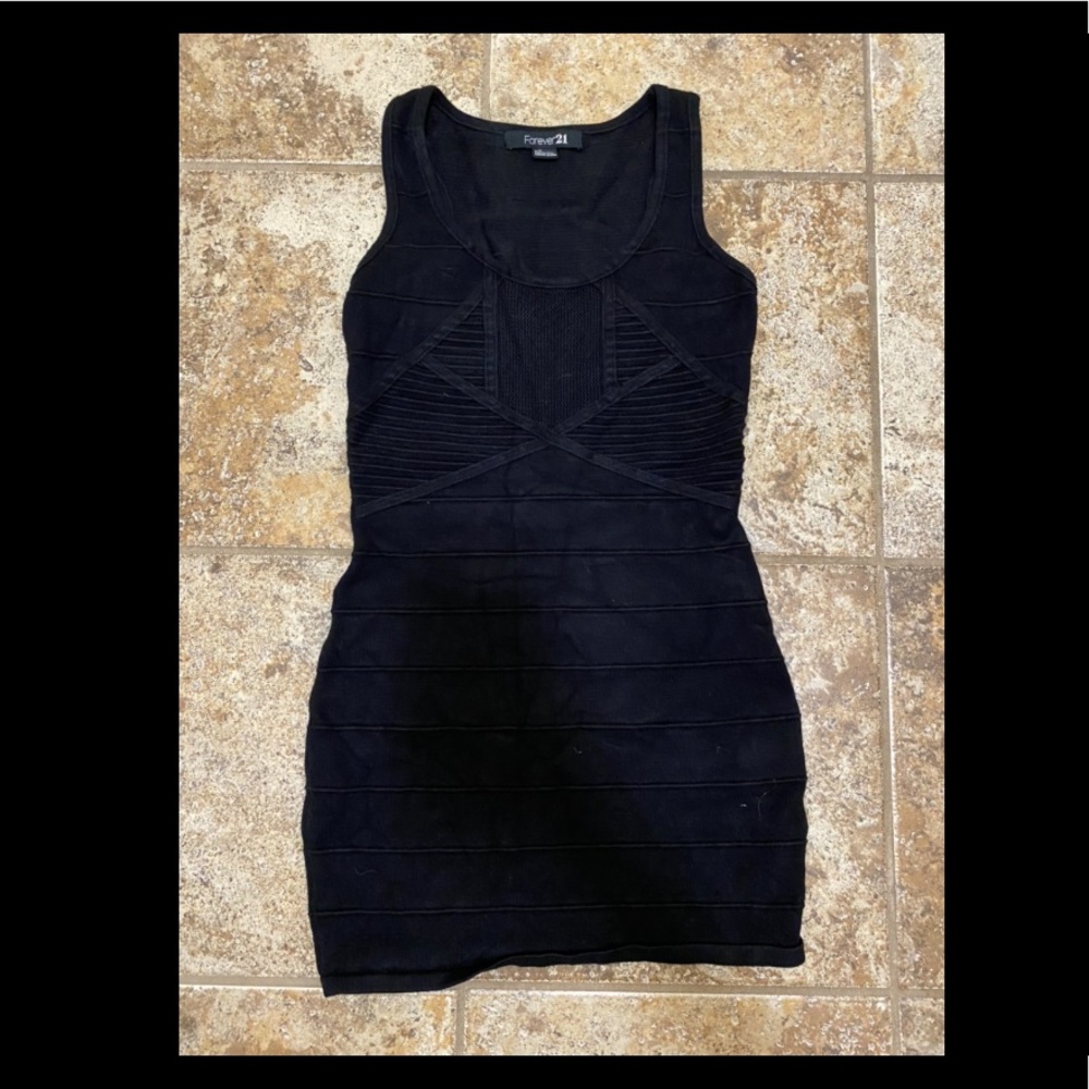 Black bodycon mini dress